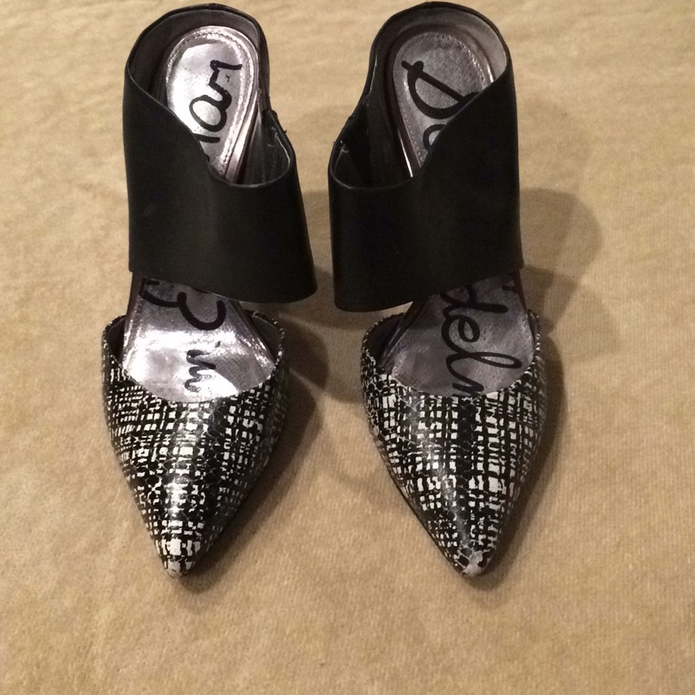 Sam Edelman black and white heels